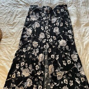 Wild Fable Black and White Floral Maxi Skirt